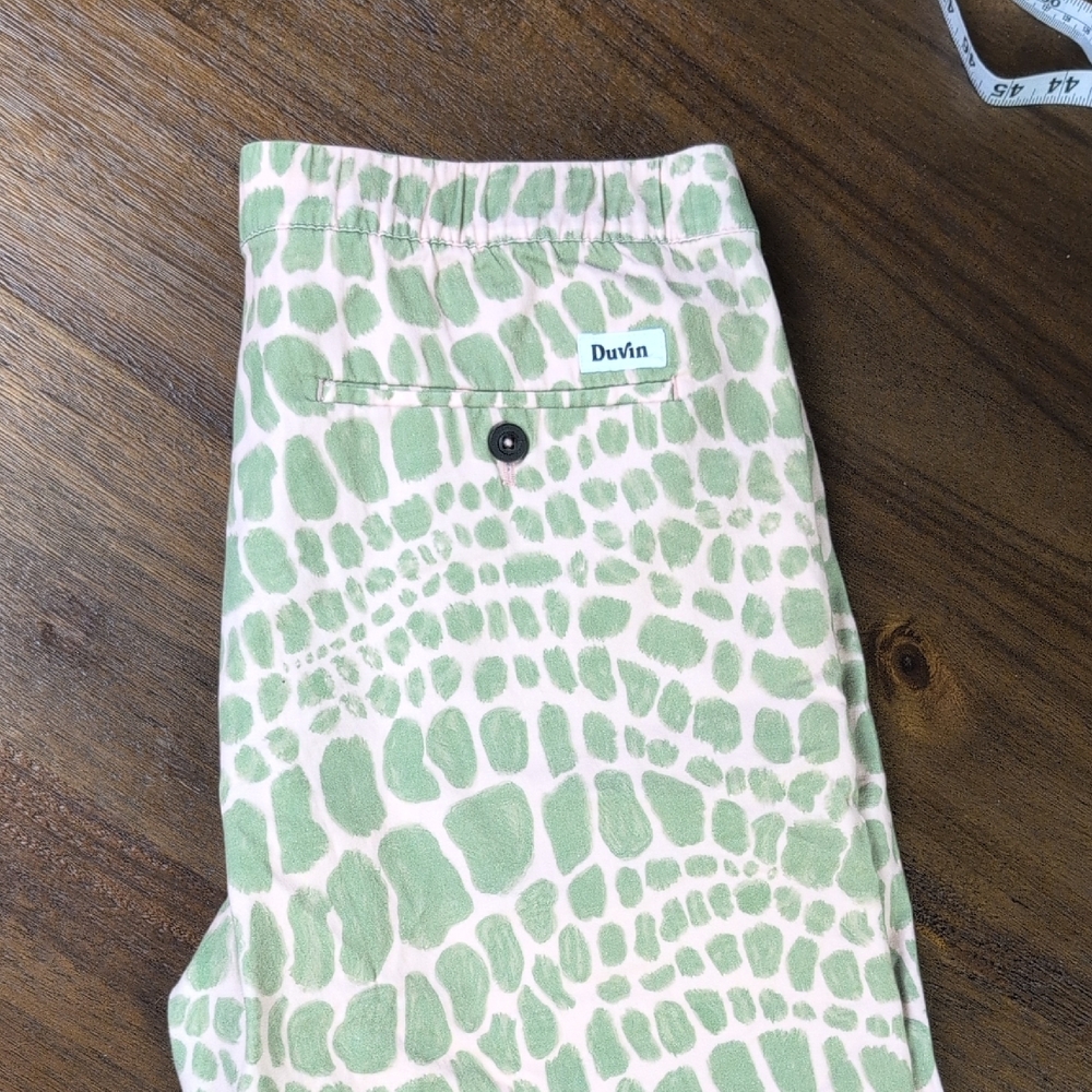 Men's Duvin Beach Green Patterned Pants